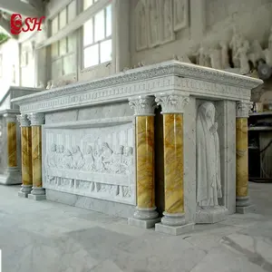 Templo de mármol tallado a mano para el hogar, piedra personalizada, religioso