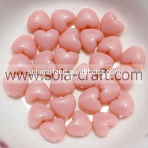 5*7.5*8.5mm opaco mixta de colores de plástico de cristal corazón mostacillas por mayor - Product Image 1