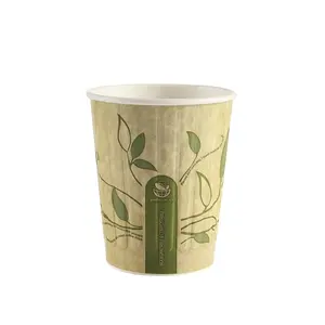 8oz Custom Printing Strip Embossed Paper Cup zhejiang