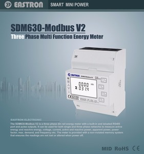 Medidor multifunción de riel DIN trifásico MID <span class=keywords><strong>V2</strong></span>, medidor de energía de panel solar fotovoltaico, medidor inteligente RS485 <span class=keywords><strong>Modbus</strong></span>, 1 unidad - Product Image 4