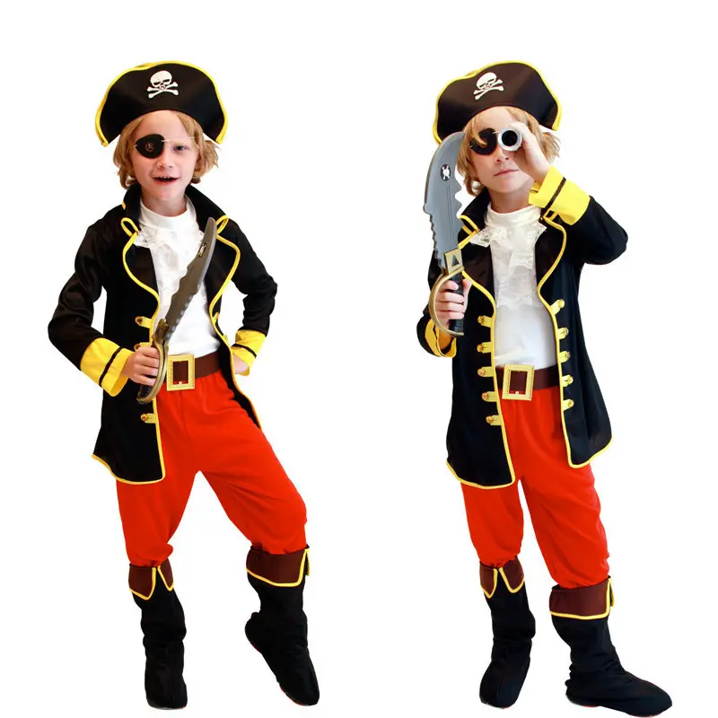 Hot Koop Nieuwe Collectie Prestaties Grappig Pirate Ontwerp Fabriek Prijs Jongens Halloween Kostuum