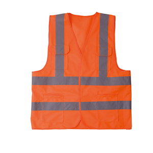 R121-P DE SEGURIDAD reflectante para trabajo al aire libre, chaleco de seguridad de advertencia con bolsillos, HIVI - Product Image 1