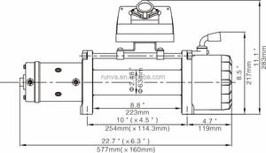 <strong>Runva</strong> Full Steel Gear Small Electric <strong>Winch</strong> 12v - Product Image 3