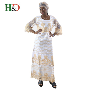 H & D 2018 women dresses GuangZhou ladies clothing outfits African dress large size for wholesale - Product Image 4