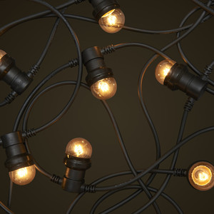 Außenbereich Weihnachten Feiertag Festoon E27 Basislampe schwarze Drähte Gürtel Led-<span class=keywords><strong>String</strong></span>-Licht