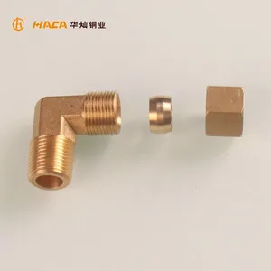 1/2 Inch Đồng Thau Nam Chủ Đề 90 Độ Khuỷu Tay Nén Tay Áo Kết Nối Ống Đồng