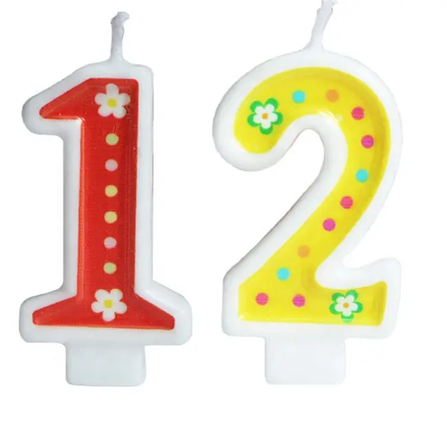 Популярная уникальная свеча с цифрами для торта на день рождения