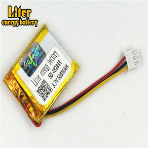 Plug 2,5-<strong>3</strong> P <strong>3</strong>,7 482833 500 mAh rechargeable LiPo battery solar rechargeable lithium-ion polymer lithium battery with PCM - Product Image 3