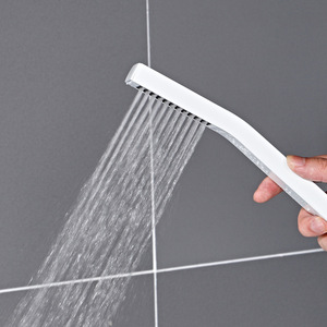 Robinet de baignoire thermostatique en laiton blanc huilé sur pied avec douchette à fonction massage pour salle de bain - Product Image 2