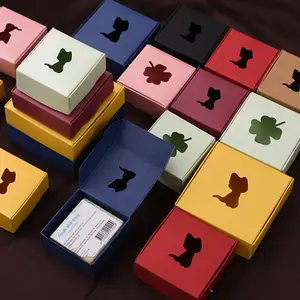 Embalagem de sabão artesanal personalizada, caixa pequena de presente para diy, mini batom, caixa quadrada de papel, delicada