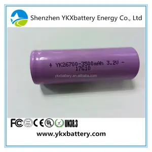 圆柱锂离子 10C 5C 15C 25C 3.2 伏 3400 mAh 3500 mAh 26700 芯 3.2 v 3600 mah lifepo4 电池