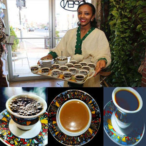 Ensemble de café éthiopien Jebena, tena, avec décoration de <span class=keywords><strong>sheba</strong></span> - Product Image 1