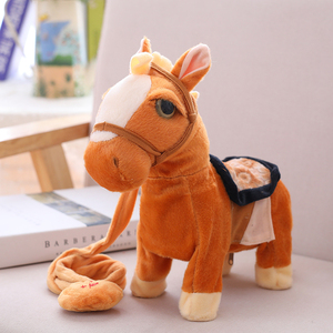 Simulazione guinzaglio per cavalli che cammina macchina elettronica per cavalli regali di natale Pony giocattolo di peluche elettrico per bambini con canto e danza