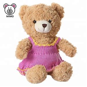 Orsacchiotto <span class=keywords><strong>Ballerina</strong></span> con Vestito Rosa, Peluche con Gonna Tutu, Giocattolo Morbido Personalizzato per Bambini, Orsacchiotto Bianco Ballerino - Product Image 6