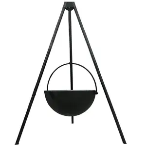 Cauldron Fire Pit y trípode, soporte para parrilla de cocina resistente