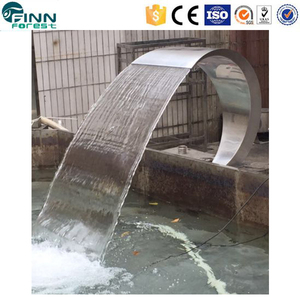 Tipo montado en la pared o de pie Tipo de acero inoxidable piscina fuentes y cascadas - Product Image 1