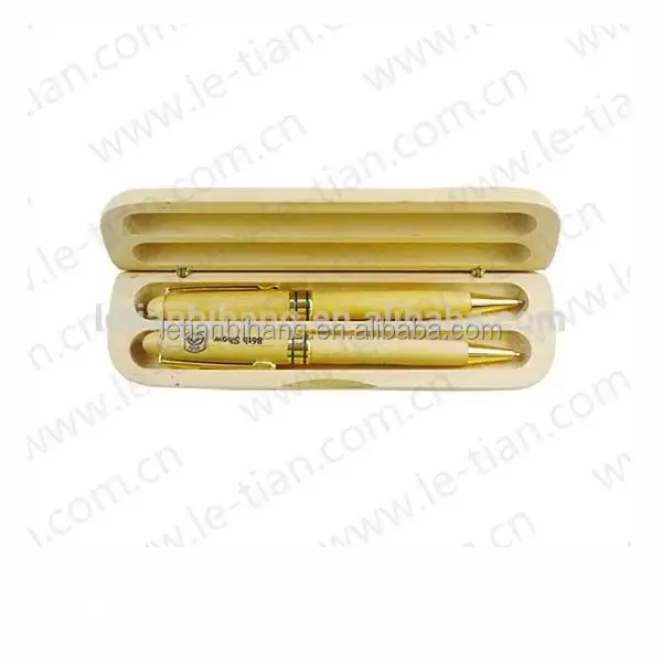 LT-P600 Classica in legno in scatola regalo set intagliato penna di legno artigianato penna a sfera per gli articoli promozionali aziendali