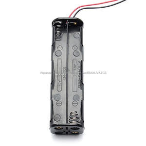 8 x Tamaño AA (UM-3 * 8) Caja Caja Del Sostenedor Negro Plástico Batería 12 V Con Alambre plomo - Product Image 2
