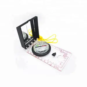 acrylic plotting mirror scale compass map scale ruler compass for orienting and map measuring