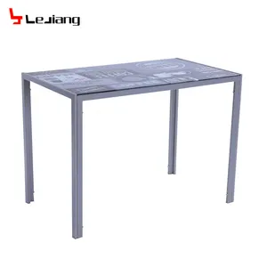 Buy wholesale Kitchen table 110X70 2 WINGS ALUMINUM T-GLASS GREEN