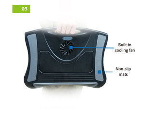 Portable Sponge Cushion Multiple Function Laptop Riser USB Cooling Fan AIDATA - Product Image 4
