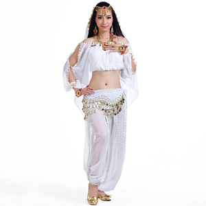 Top de Gasa de Manga Larga BestDance, Vestido de <span class=keywords><strong>Danza</strong></span> del Vientre Árabe Gitano Indio, Conjunto de Disfraz para Halloween y Carnaval - Product Image 1
