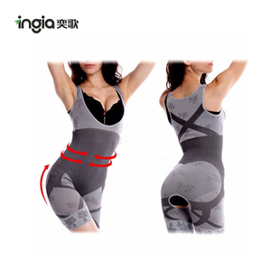 Bas <span class=keywords><strong>Prix</strong></span> Bonne Qualité Femmes Fiber de Bambou Shapewear Sexy <span class=keywords><strong>Body</strong></span> - Product Image 4