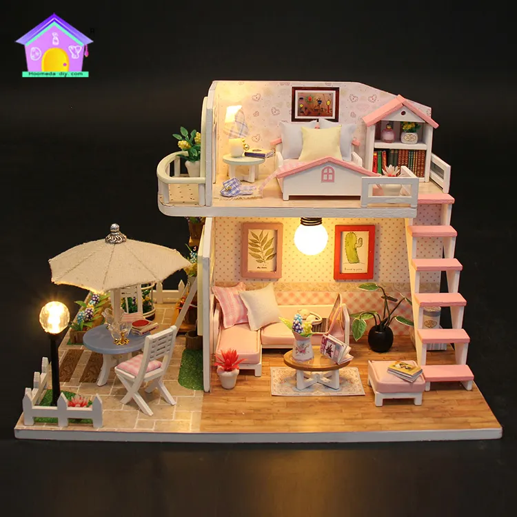 Tedarik separtmental mağaza diy bebek evi, dollhouse kitleri inşa etmek