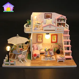Supply to separtmental store diy doll house, dollhouse kits to build