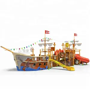 Pirate Ship Theme Sợi Thủy Tinh Công Viên Nước Thiết Bị Chơi Nước Slides For Sale