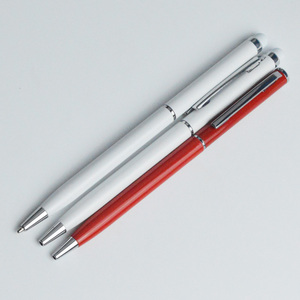 Biểu Tượng Tùy Chỉnh OEM Khuyến Mại Bút Bi Mỏng Twist Kim Loại 0.7Mm Mực Đen Tuyết Bóng Bút Với Khắc Logo - Product Image 3