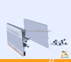 2017 fábrica nueva delgado perfil de aluminio sin marco de doble cara tela marco fotográfico - Product Image 6