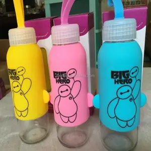 Grande eroe alto vetro borosilicato bottiglia di acqua/eco- Amichevole bottiglia di acqua/tè bottiglia/bambini