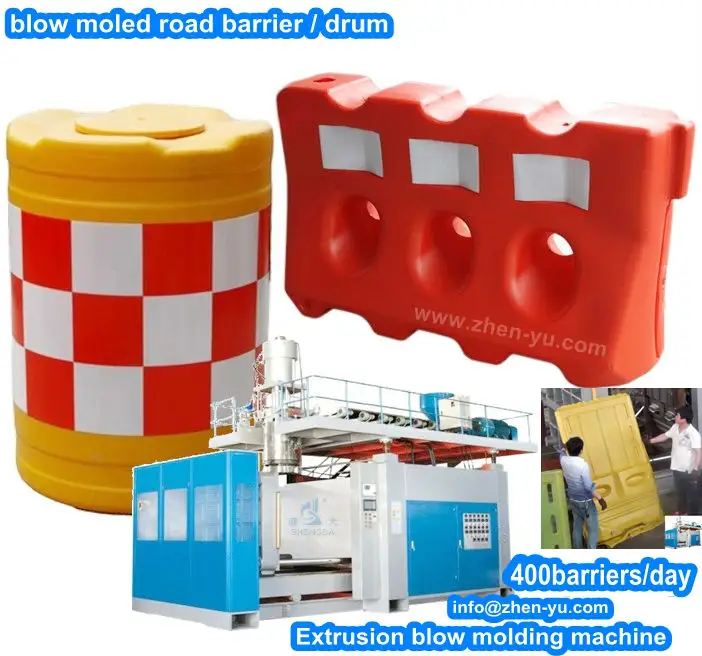 Plastic traffic barrier machine