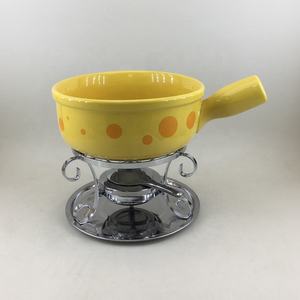 Pots de cuisine en céramique jaune, pour tartelettes <span class=keywords><strong>suisse</strong></span>, au fromage et fondant au chocolat, de couleur jaune or - Product Image 2