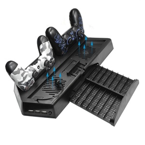 Chân Đứng 3 Trong 1 <span class=keywords><strong>PS4</strong></span> Có Đế Sạc Điện Quạt Làm Mát Bộ Điều Khiển Di Động Cho Sony <span class=keywords><strong>PS4</strong></span>/Pro/Slim Console Điều Khiển - Product Image 2