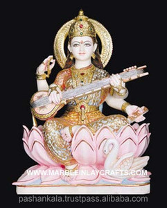 Statue de marbré Saraswati Maa, modèle exclusive - Product Image 1
