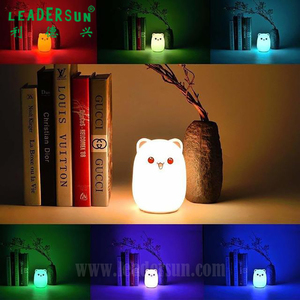 Tùy Chỉnh 7-Màu Sắc Thay Đổi Mềm Silicone <span class=keywords><strong>LED</strong></span> Glow Điều Dưỡng Ánh Sáng Ban Đêm Cho Phòng Của Em Bé Hoặc Phòng Đọc Sách - Product Image 4