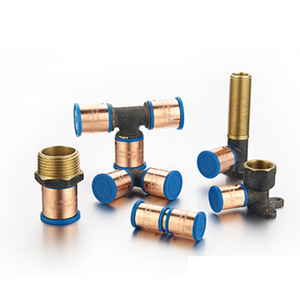 وصلة <span class=keywords><strong>PEX</strong></span> نحاسية حمراء من نوع الكبس PN20 معتمدة من ووترمارك - Product Image 1