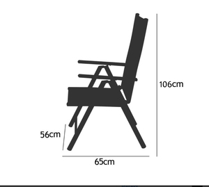Vườn Gấp Nhôm Đặt Đồ Nội Thất Ngoài Trời Cắm Trại Gấp Dễ Dàng Di Động Nhôm Vị Trí Ghế Ăn Ghế Phòng Ăn - Product Image 3