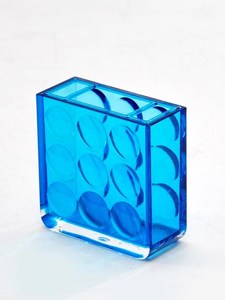 Juego de accesorios de baño con forma rectangular de diseño de puntos de plástico - Product Image 3