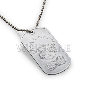 <span class=keywords><strong>uzumaki</strong></span> <span class=keywords><strong>naruto</strong></span> personalizado de metal etiqueta de perro de cadena para la promoción - Product Image 1