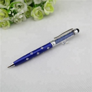 लवली प्यारा लघु क्रिस्टल बॉल पेन स्टाइलस के साथ उभरा फूल क्रिस्टल कलम के साथ - Product Image 6