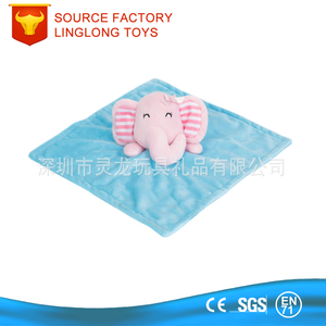 Manta para dormir infantil personalizada, edredón de felpa de conejo azul, Animal de dibujos animados, conejo de peluche, toalla de Saliva - Product Image 4