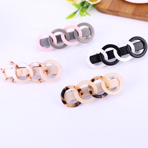 New Design Amusing Four <strong>Rings</strong> Hair <strong>Clip</strong> High Quality Cellulose Acetate Hair <strong>Clip</strong> for Women - Product Image 1