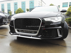 Jc Sportline A6 S6 à <span class=keywords><strong>RS6</strong></span> caméra choisir Chrome <span class=keywords><strong>Quattro</strong></span> PP et ABS matériau pare-chocs avant avec Grill pour <span class=keywords><strong>Audi</strong></span> A6 13 - 15 - Product Image 2