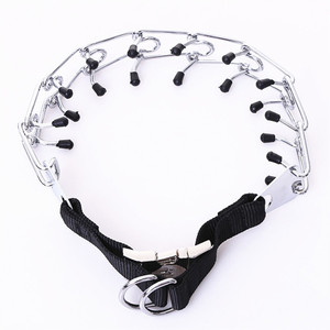 Hot Sale verstellbare große Hund Prise <span class=keywords><strong>Prong</strong></span> Choke Kette Stahl Metall Training Hunde halsband mit Schnalle - Product Image 1