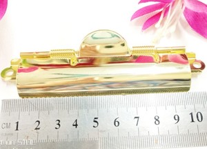 Luxury 70mm 110mm Vintage Ribbon Gold Rose Gold Bronze Colorful Metal Spring Clip Magnet Teeth Clip <strong>Clipboard</strong>
