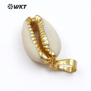 Pendekatan Baru WT-P547 Mode Liontin Cangkang Celup Emas Alami Kecil Liontin Kulit Sapi Kecil Cantik JP026 JP027 - Product Image 5