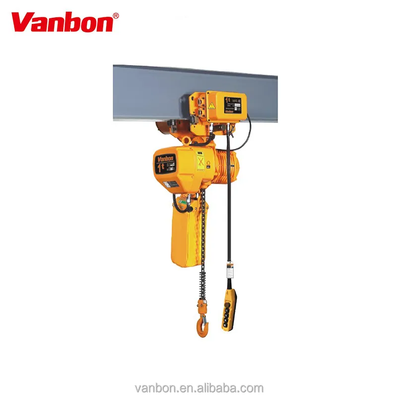 Vanbon china export new 220V 1 ton electric chain hoist crane hoist 50/60Hz